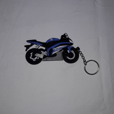 Брелок  резиновый байк  синий